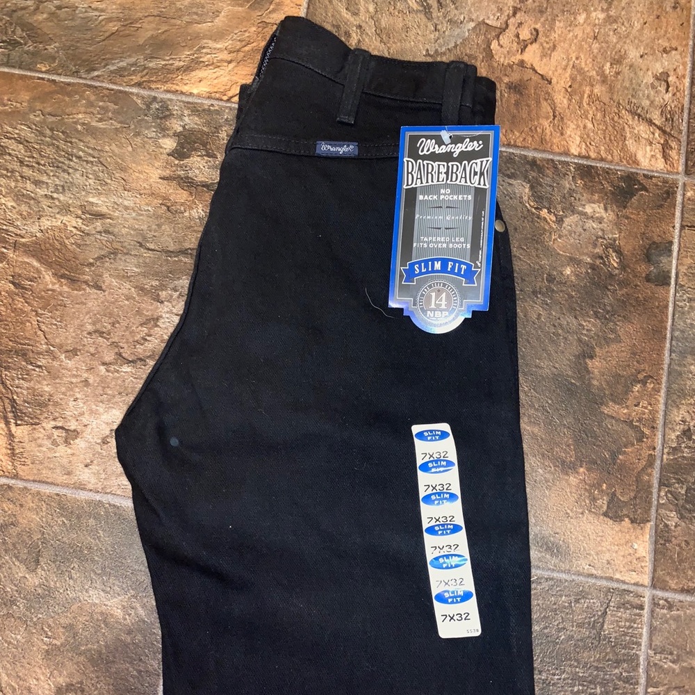 Wrangler Jeans Black Bareback Size 7x32